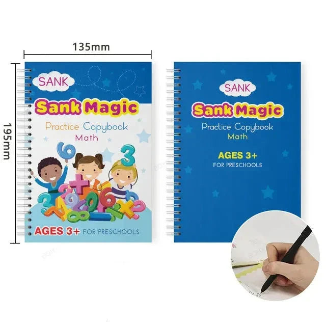 Kids Practice Magic Groove Writing Notebook Auto-Disappears in 10 Minutes Bowlift by Bowlift