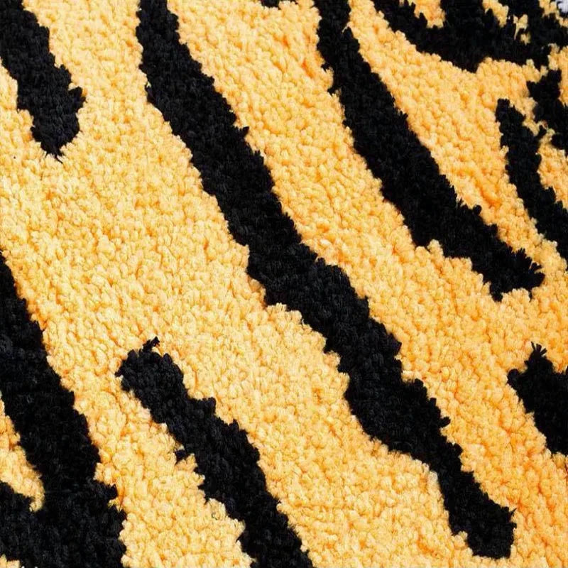 Cartoon Tiger Flocking Foot Mat by Bowlift