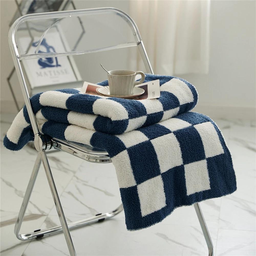 COLOURFUL CHECKERBOARD THROW by Bowlift