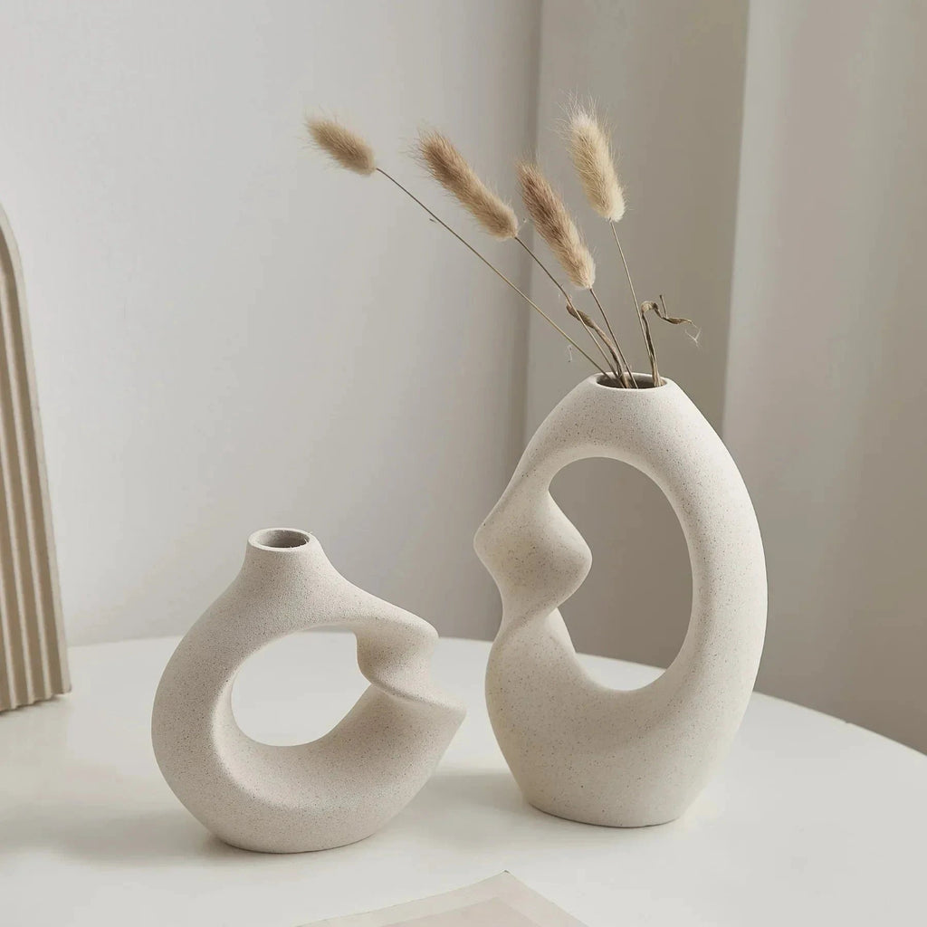 Modern Asymmetrical Sculptural Vase Set Bowlift by Bowlift