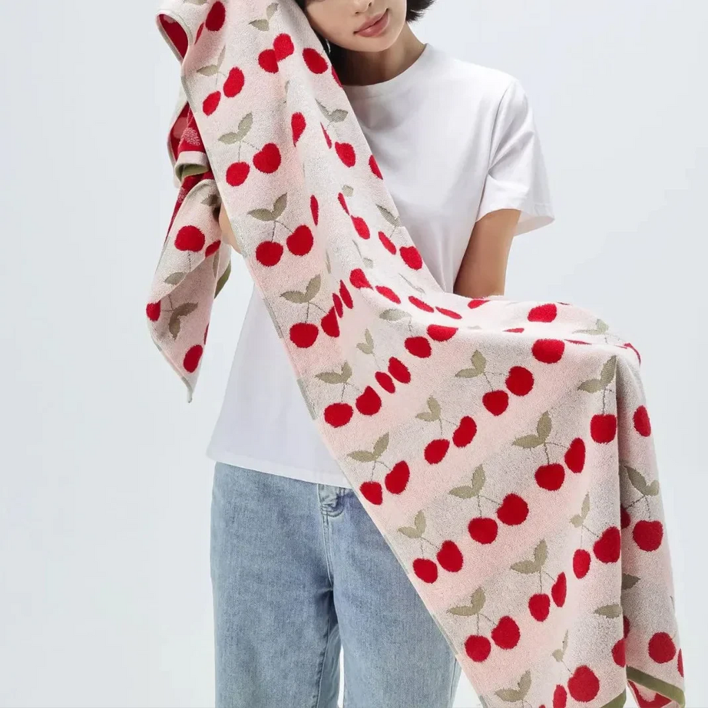 Cherry Cotton Towel by Bowlift