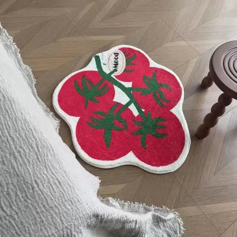 Red Tomatoes Rug by Bowlift