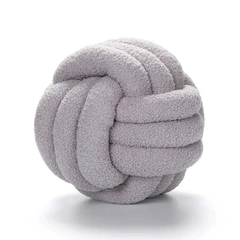 Boucle Rope Knot Ball Cushion by Bowlift