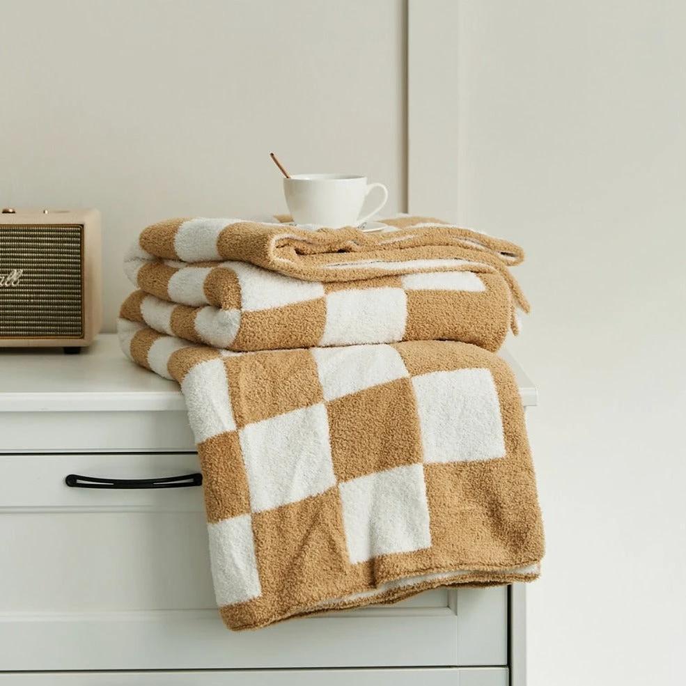 COLOURFUL CHECKERBOARD THROW by Bowlift