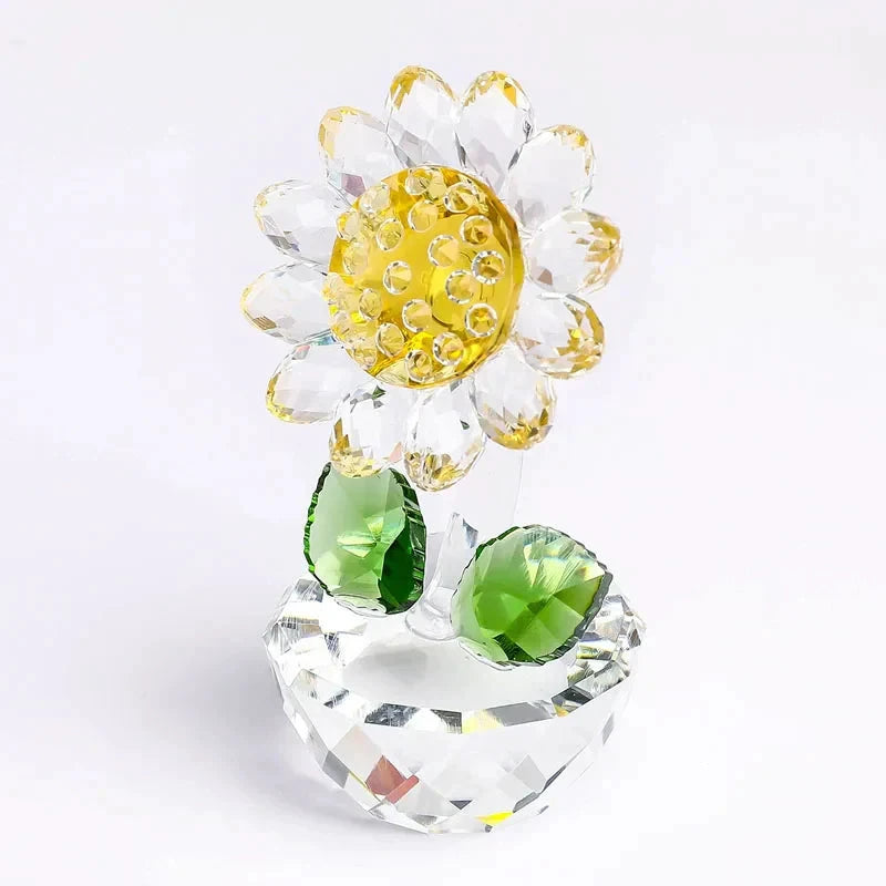 Crystal Glass Sunflower by Bowlift
