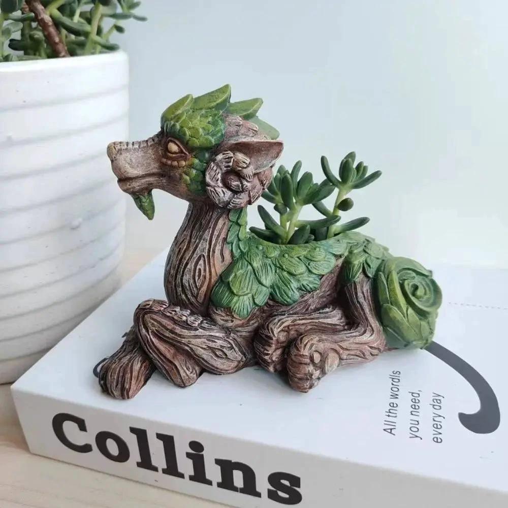 WhimsiDragon Succulent Plant Box with Playful Fantasy Design Bowlift by Bowlift