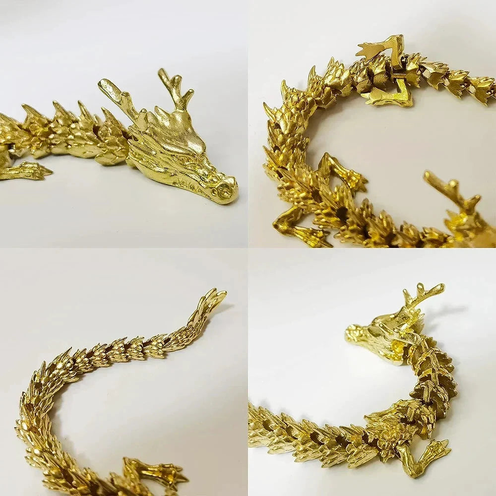 Mystic Scales 3D Brass Dragon Home Decor by BowLift