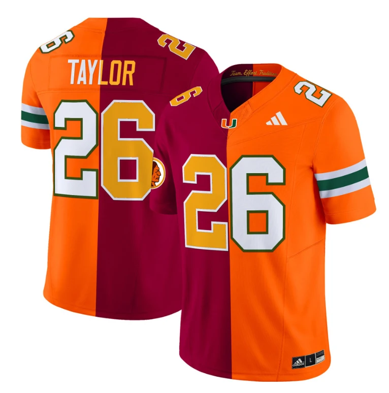 Sean Taylor Jersey #26 Miami Hurricanes Split Vapor Limited V2 Football Stitched by NCAA Football Jersey