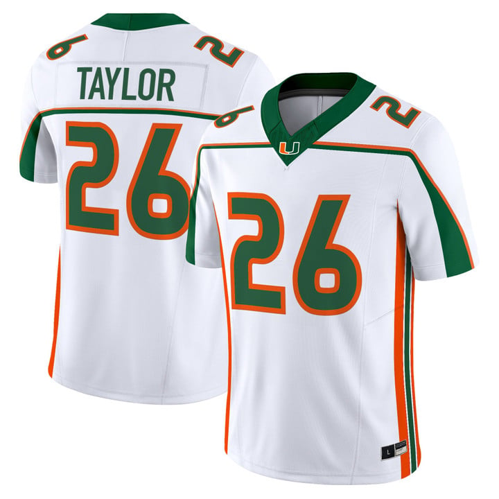 Sean Taylor Jersey #26 Miami Hurricanes Throwback 2025 Vapor Limited Stitched by My Store NCAA Football Jerseys
