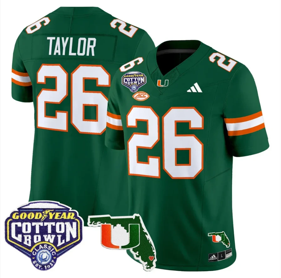 Sean Taylor Jersey #26 Miami Hurricanes 2025 Cotton Bowl Florida Stitched by My Store NCAA Football Jerseys