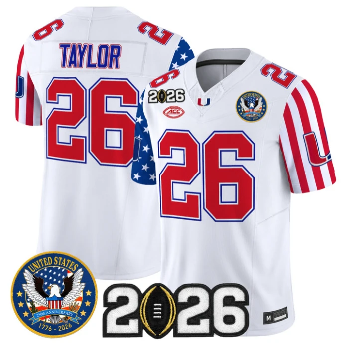 Sean Taylor Jersey #26 Miami Hurricanes America 250 Edition 2026 CFP Patch Stitched by My Store NCAA Football Jerseys