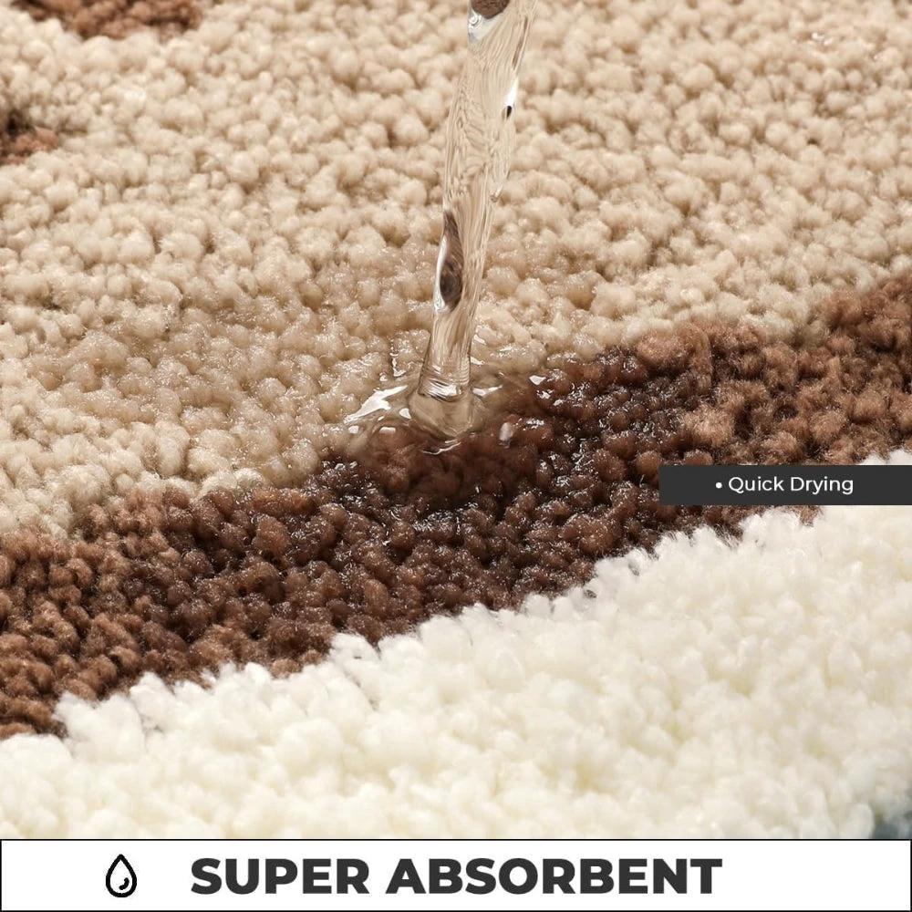 Seaside Footprint Pattern Bath Mat by Casa & Beyond