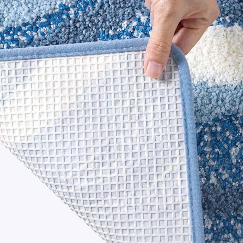 Seaside Footprint Pattern Bath Mat by Casa & Beyond