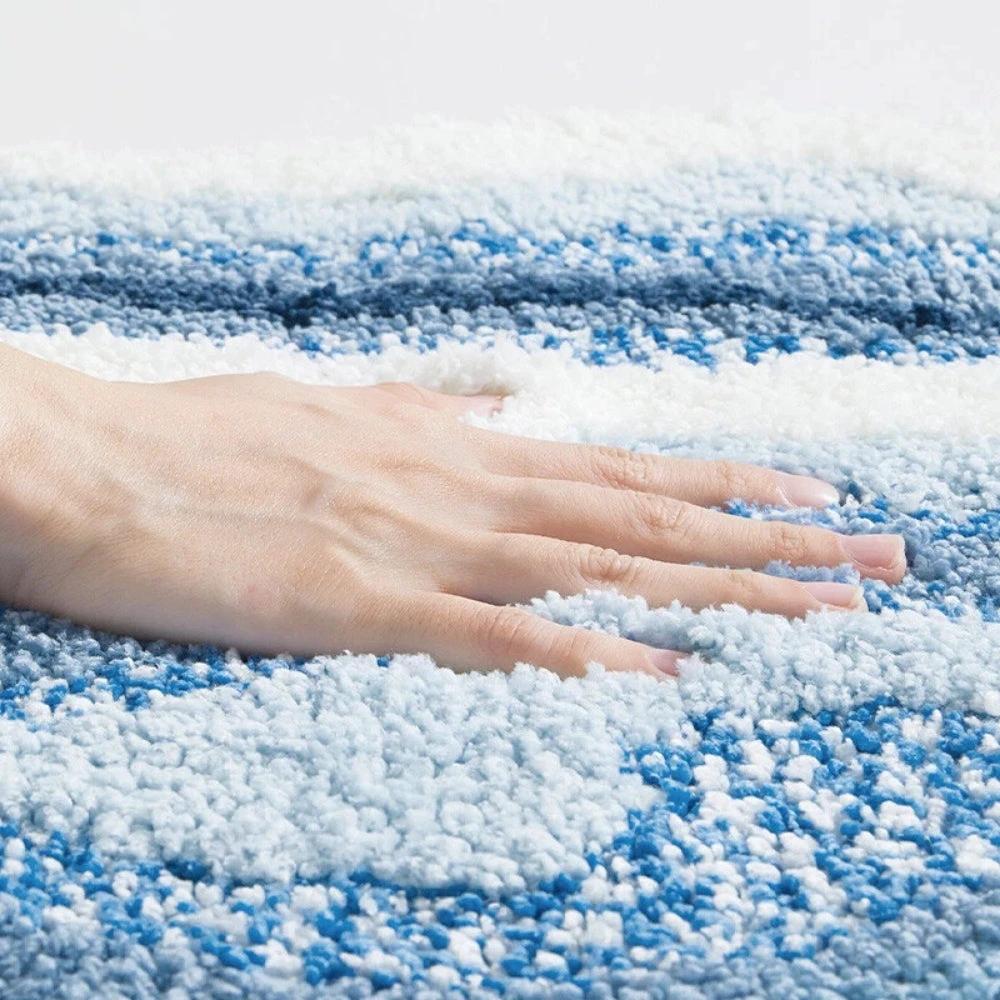 Seaside Footprint Pattern Bath Mat by Casa & Beyond