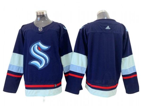 Seattle Kraken Blank Navy Jersey by Hockey David