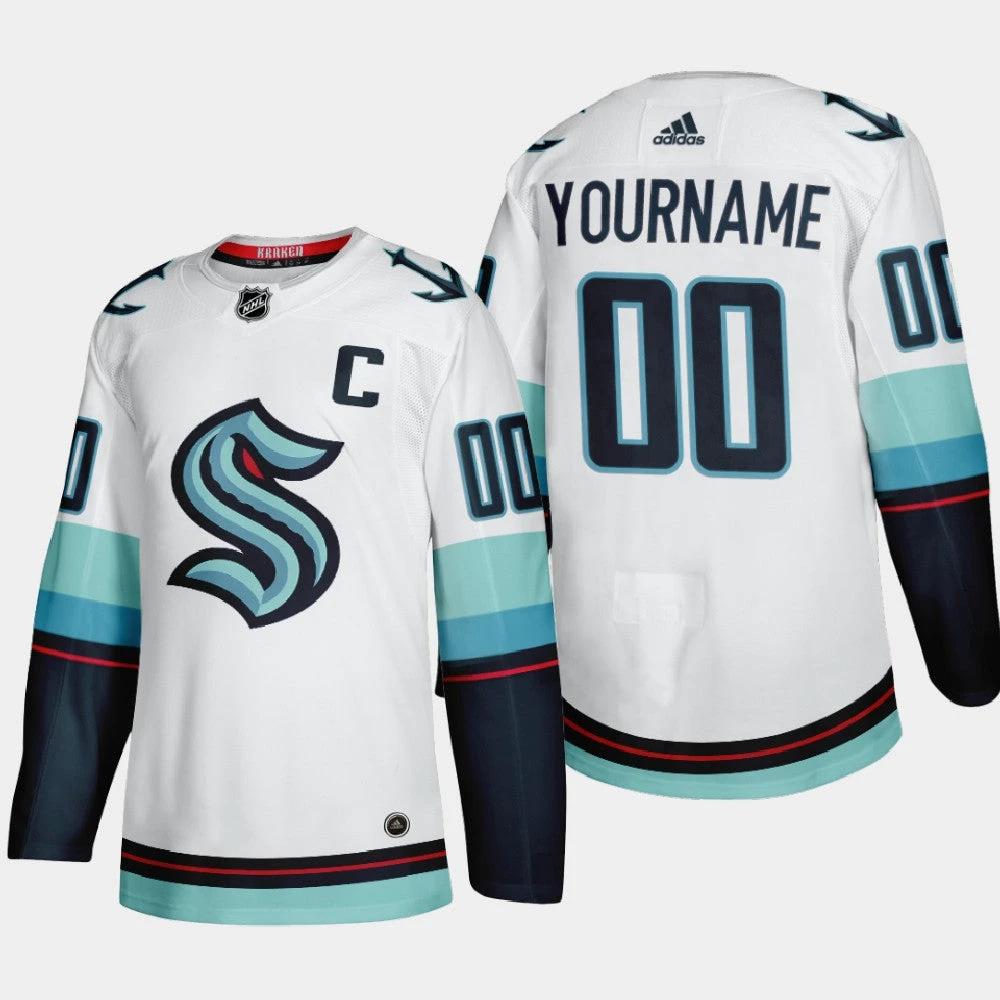 Seattle Kraken Custom 2021-22 White Away Stitched NHL Jersey by Hockey David