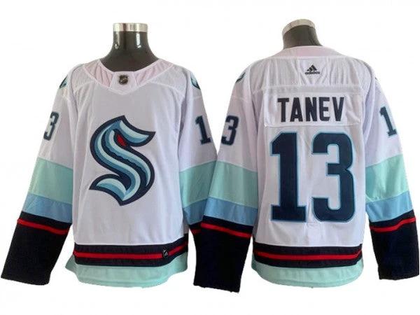 Seattle Kraken #13 Brandon Tanev White Jersey by Hockey David