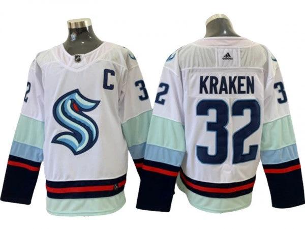Seattle Kraken #32 Kraken White Jersey by Hockey David