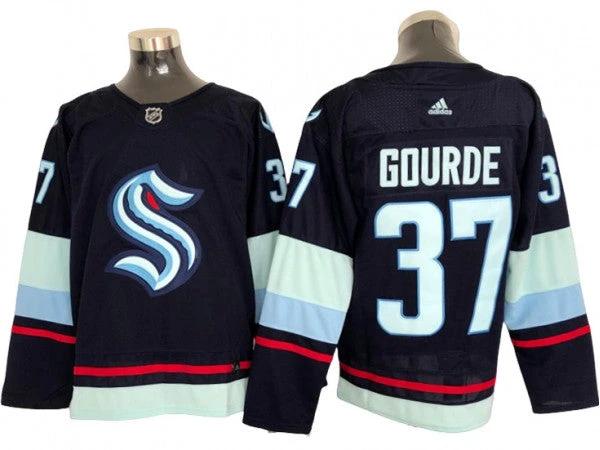 Seattle Kraken #37 Yanni Gourde Navy Jersey by Hockey David