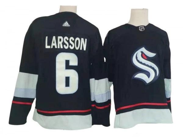 Seattle Kraken #6 Adam Larsson Navy Jersey by Hockey David