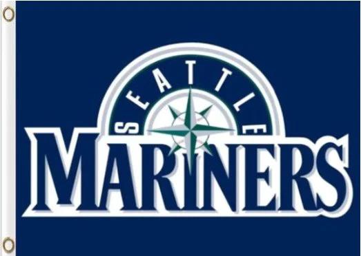 Seattle Mariners Blue Flag 3X5Ft Banner USA Polyester with Brass Grommets by flagsjustdoit