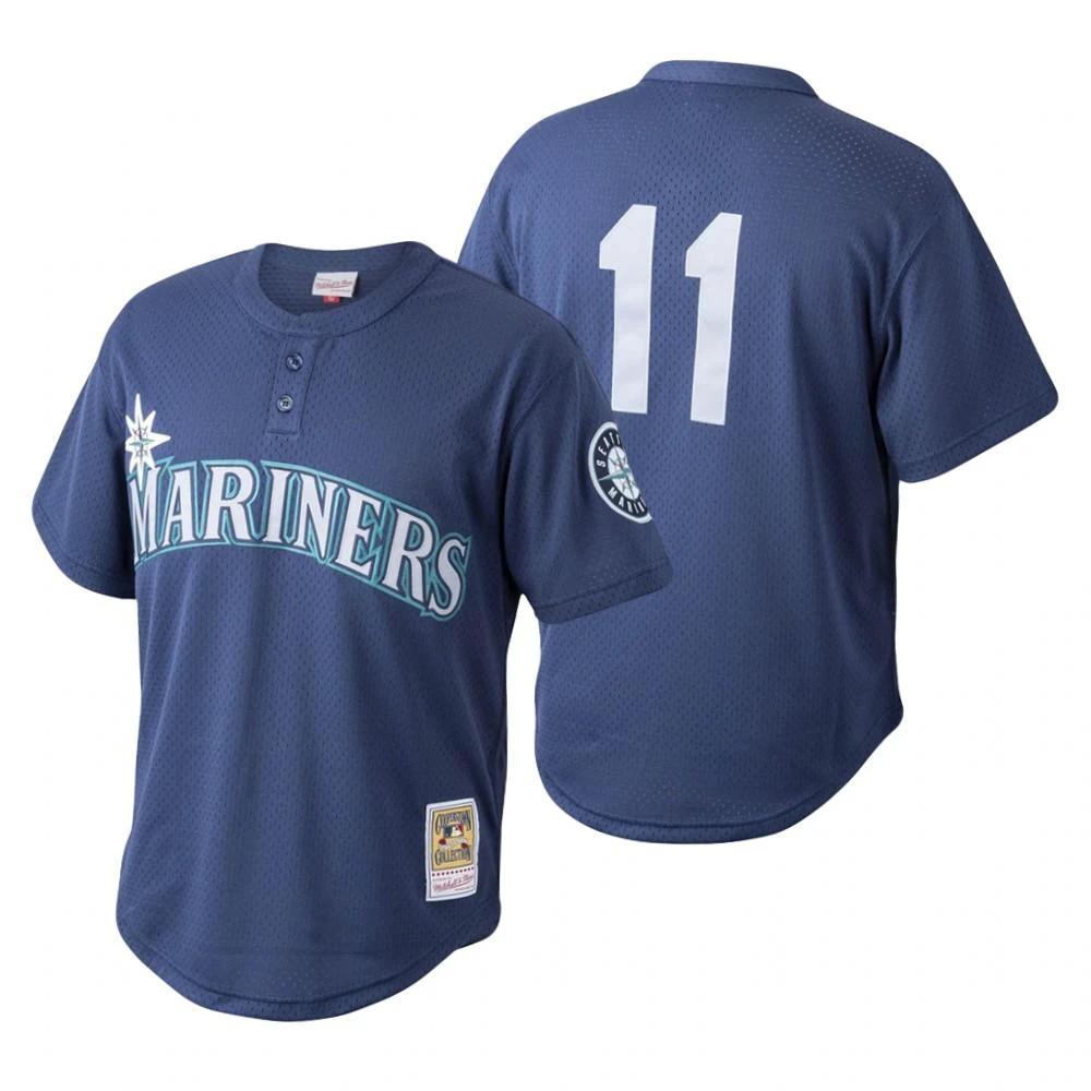 Seattle Mariners Edgar Martinez Navy Throwback Mesh Pullover Jersey by My Store