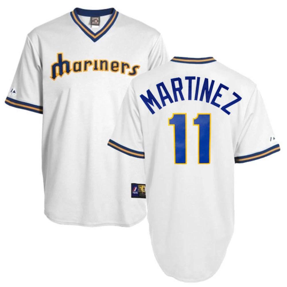 Seattle Mariners Edgar Martinez White 1977 Throwback Pullover Jersey by My Store