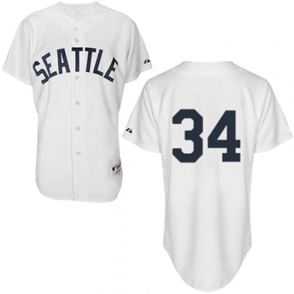 Seattle Mariners Felix Hernandez White 1909 Throwback Jersey by My Store