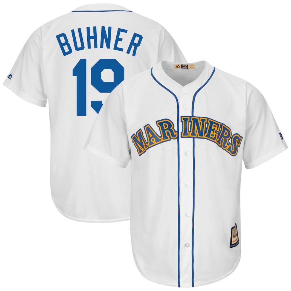Seattle Mariners Jay Buhner White Throwback Jersey by My Store