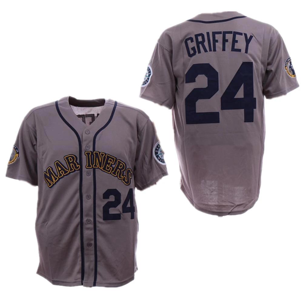 Seattle Mariners Ken Griffey Jr. Gray Throwback Jersey by My Store