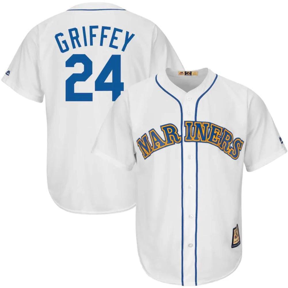 Seattle Mariners Ken Griffey Jr. White Throwback Jersey by My Store