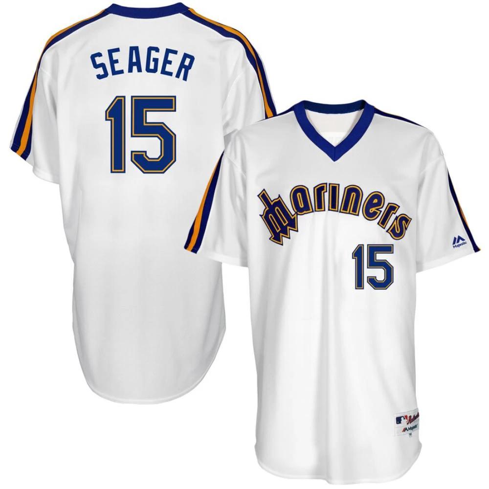 Seattle Mariners Kyle Seager White Throwback Pullover Jersey by My Store