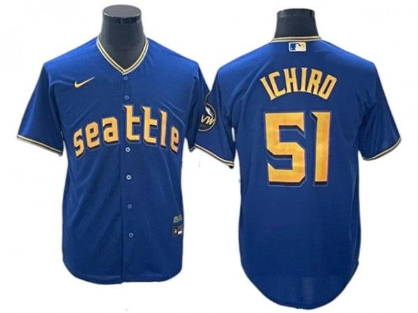 Seattle Mariners #51 Ichiro Suzuki Royal City Connect Limited Jersey by My Store