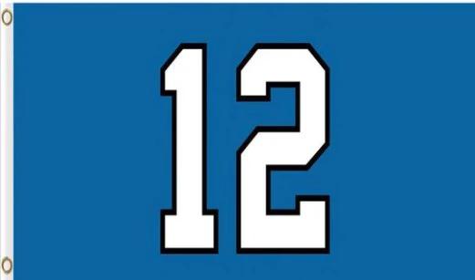 Seattle Seahawks 12 Flag 3X5 Ft Polyester Banner USA 90x150cm by flagsjustdoit
