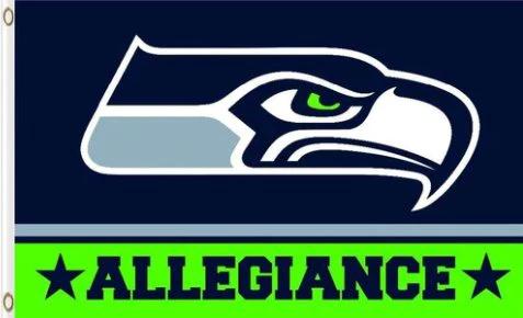 Seattle Seahawks ALLEGIANCE Flag 3X5 Ft Polyester Banner USA 90x150cm by flagsjustdoit