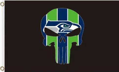 Seattle Seahawks Black Flag 3X5 Polyester Banner USA 90x150cm by flagsjustdoit