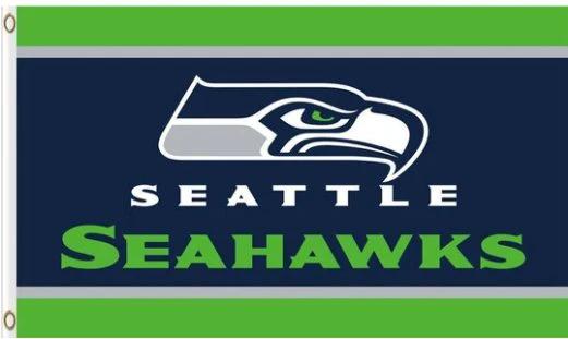 Seattle Seahawks Club Logo Flag 3X5 Ft Polyester Banner USA 90x150cm by flagsjustdoit