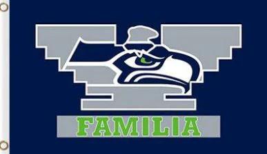 Seattle Seahawks Familia Flag 3X5 Ft Polyester Banner USA 90x150cm by flagsjustdoit