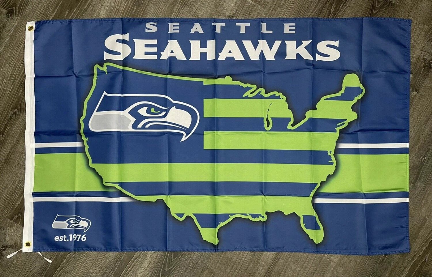 Seattle Seahawks Flag 3x5 ft Sports Football Banner Man-Cave Garage by flagsjustdoit
