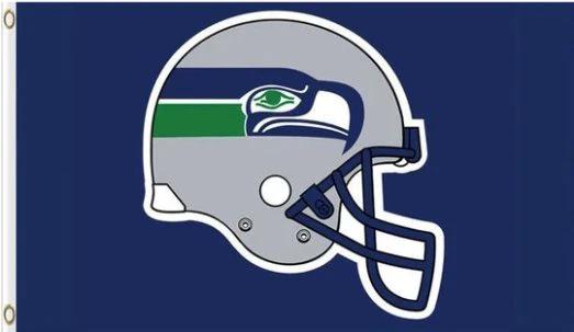 Seattle Seahawks Helmet Flag 3X5 Ft Polyester Banner USA 90x150cm by flagsjustdoit