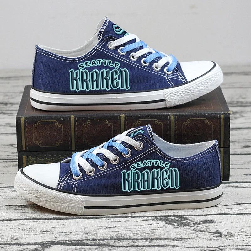Seattle Kraken Low Top Canvas Sport Sneakers Shoes For Men Women Fans by Crocs