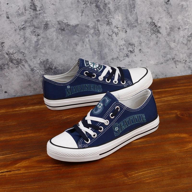 Seattle Mariners Limited Print Low Top Canvas Shoes Sport Sneakers For Men Women Fans by Crocs