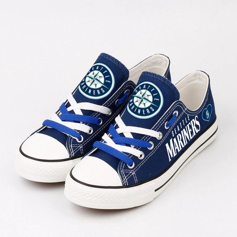 Seattle Mariners Limited Print Low Top Canvas Shoes Sport Sneakers For Men Women Fans by Crocs
