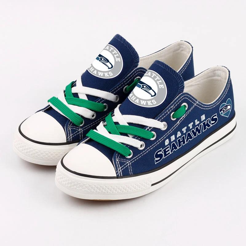 Seattle Seahawks Low Top Canvas Sport Sneakers Shoes For Men Women Fans by Crocs