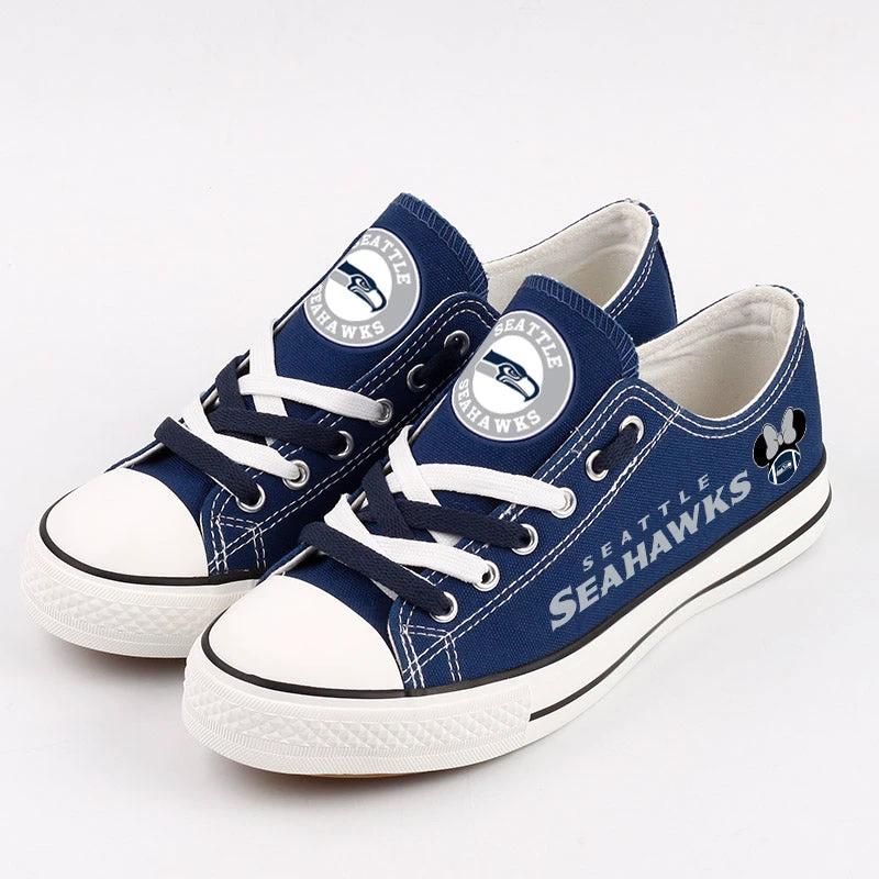 Seattle Seahawks Low Top Canvas Sport Sneakers Shoes For Men Women Fans by Crocs