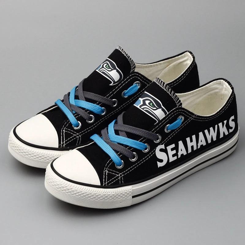 Seattle Seahawks Low Top Canvas Sport Sneakers Shoes For Men Women Fans by Crocs