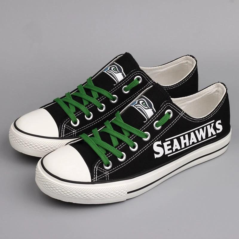 Seattle Seahawks Low Top Canvas Sport Sneakers Shoes For Men Women Fans by Crocs