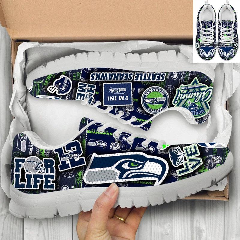 Seattle Seahawks For Life Sport Sneaker NLF Shoes For Men Women Fans by Crocs
