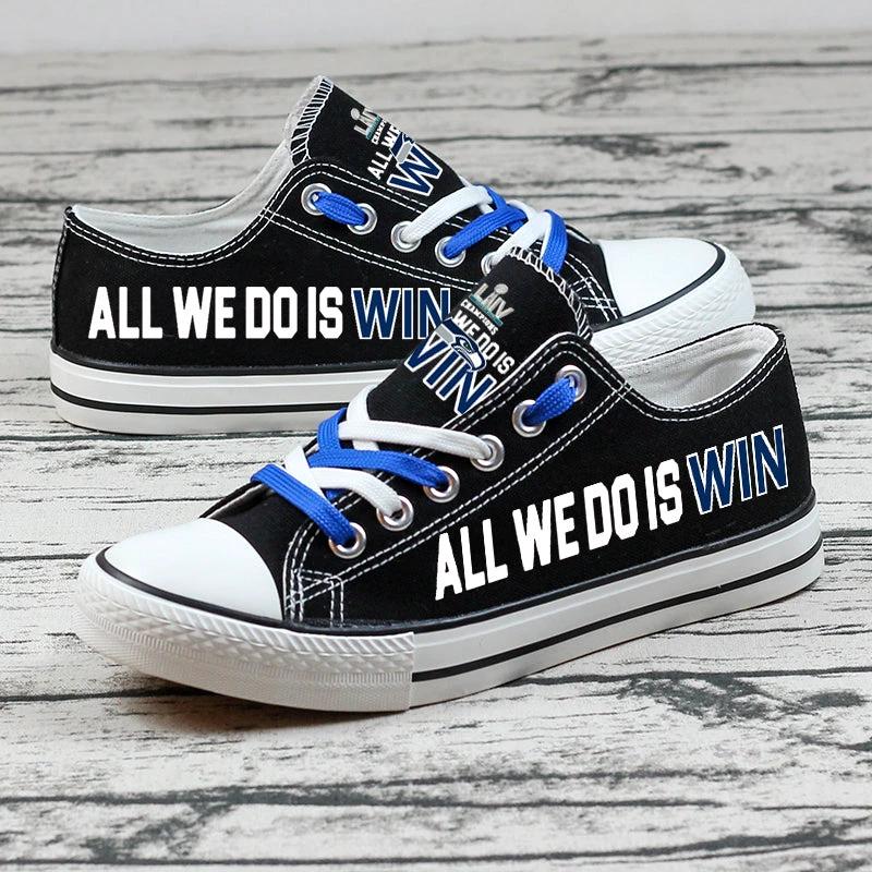 Seattle Seahawks Low Top Canvas Sport Sneakers Shoes For Men Women Fans by Crocs