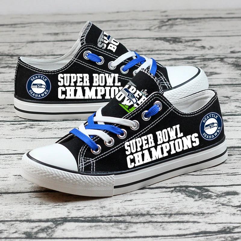 Seattle Seahawks Low Top Canvas Sport Sneakers Shoes For Men Women Fans by Crocs